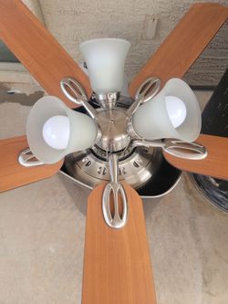 Hampton Bay Glendale 52 in. Brushed Nickel Ceiling Fan