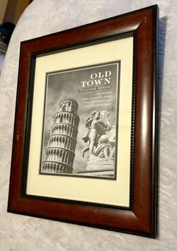 Liu, Sonya 14x18 Black Ornate Wood Framed with Double Matting Museum Art Print Titled - The Leaning Tower of Pisa(BRAND NEW)