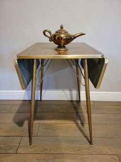 Retro 1950s Formica DROP LEAF KITCHEN TABLE 