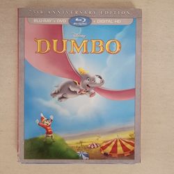 NWT Disney Dumbo 75th Anniversary Edition Blu-Ray + DVD + Digital HD