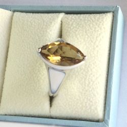 Genuine Citrine 925 Sterling Silver 
