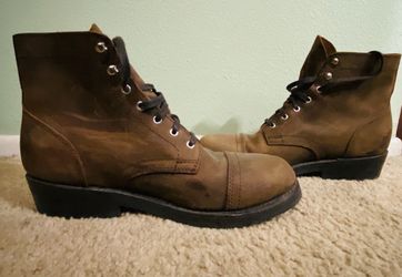 Brown Leather Lace-Up Thursday Boots