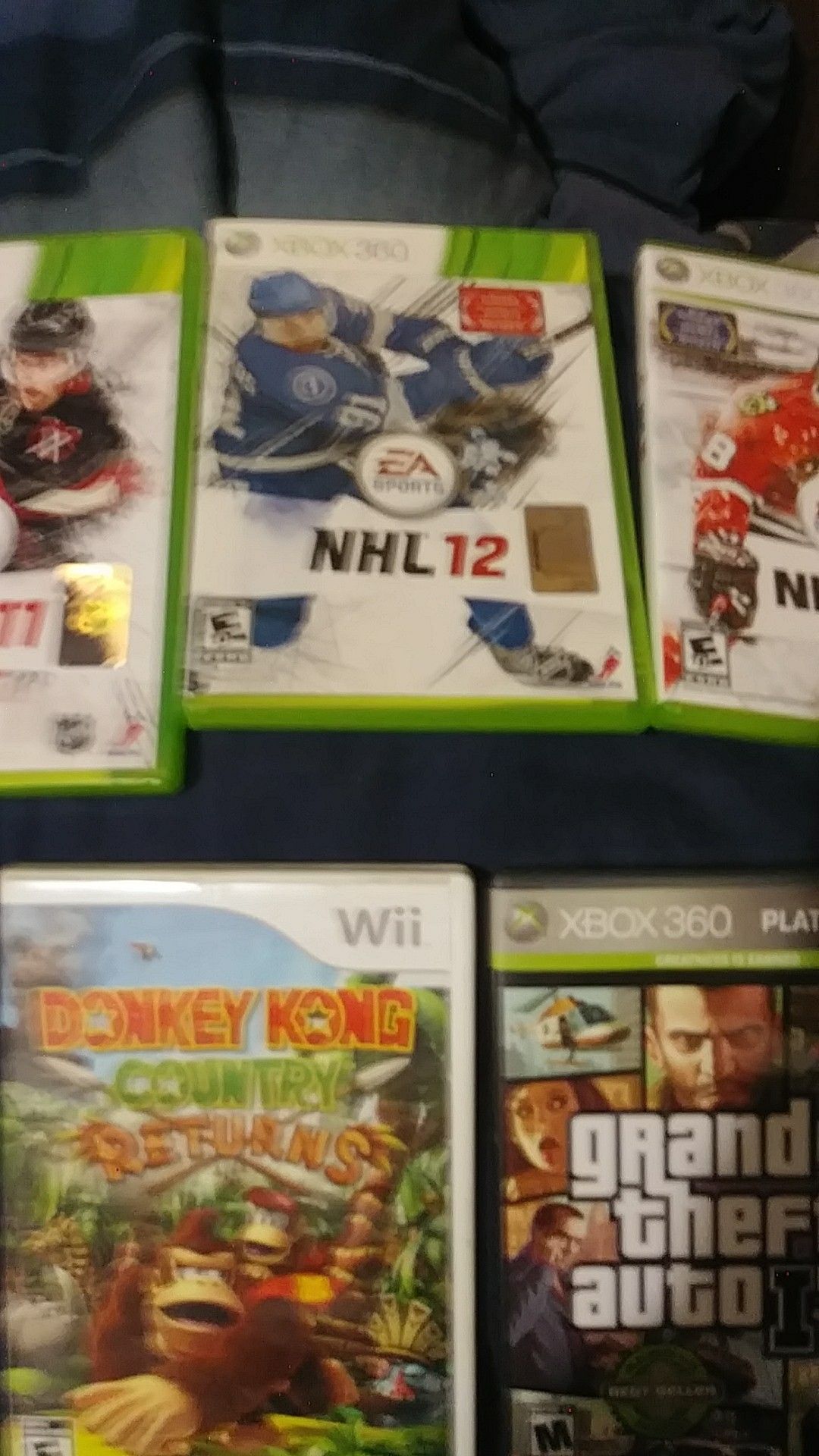 4 Xbox 360 games and wii donkey Kong country returns