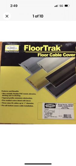 3 - Boxes - Hubble Floor Track 5 Feet Beige Cable Floor Cover New
