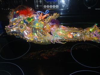 Bird-Fish Repurposed fantasy Original art