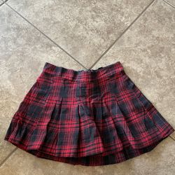 Plaid short skirt 