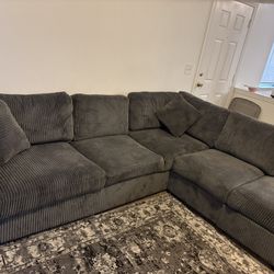 Small sectional Comes With Ottoman Storage 