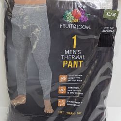 Fruit Of The Loom Black Thermal Pants 1pk Mens XL