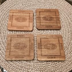 49ser Wood Coasters 