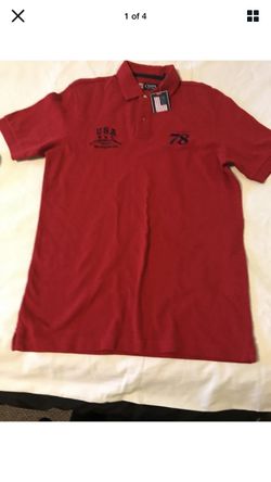 New men’s size small red polo shirt
