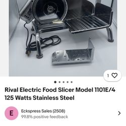 Rival Electric Food Slicer With Motor