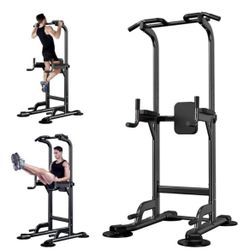 Power Tower Adjustable Height Pull Up & Dip Station Multi-Function Home Strength Training Fitness Wo