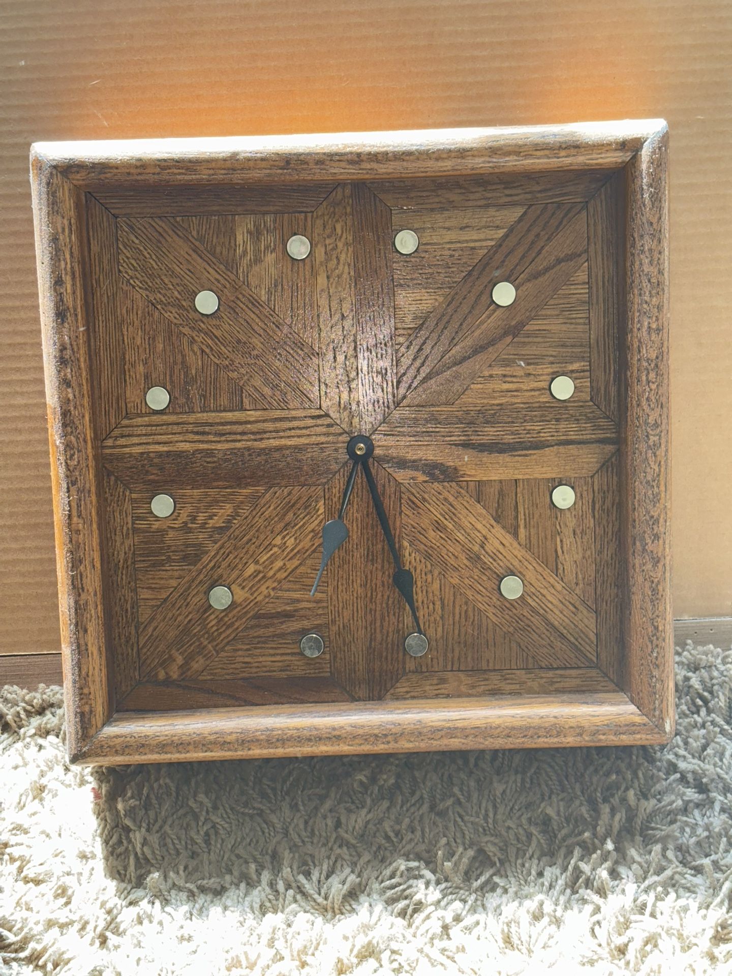 Vintage Hand Crafted Wooden Wall Clock