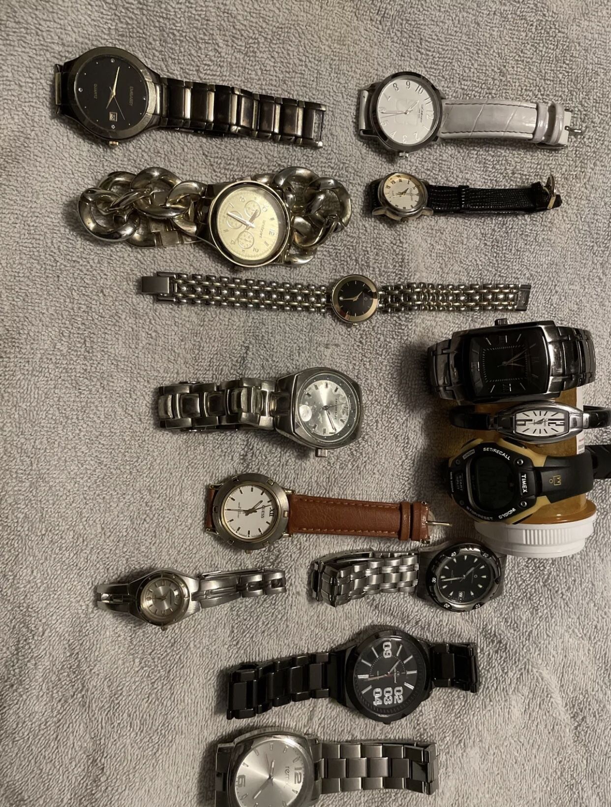 Watch Lot 14 Men&Woman Watches Timex Guess Hugo Liz ClaiborneJ.B.Champion