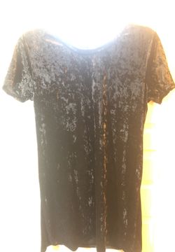 Acting pro dress velvet fill color black size medium