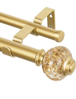 Double curtain rods , Luxury Gold