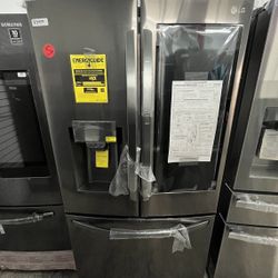 LG French Door Instaview Black Stainless Fridge 30 Cubic Feet