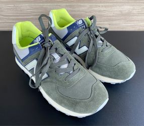 New w/o Box New Balance 574 ML574HVC Blue Green Suede Leather Running Shoe Men 10 $65 OBO