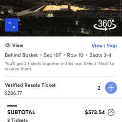 2 Lakers vs Pelican Tix. March 3