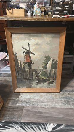 Handpainted Windmill Art