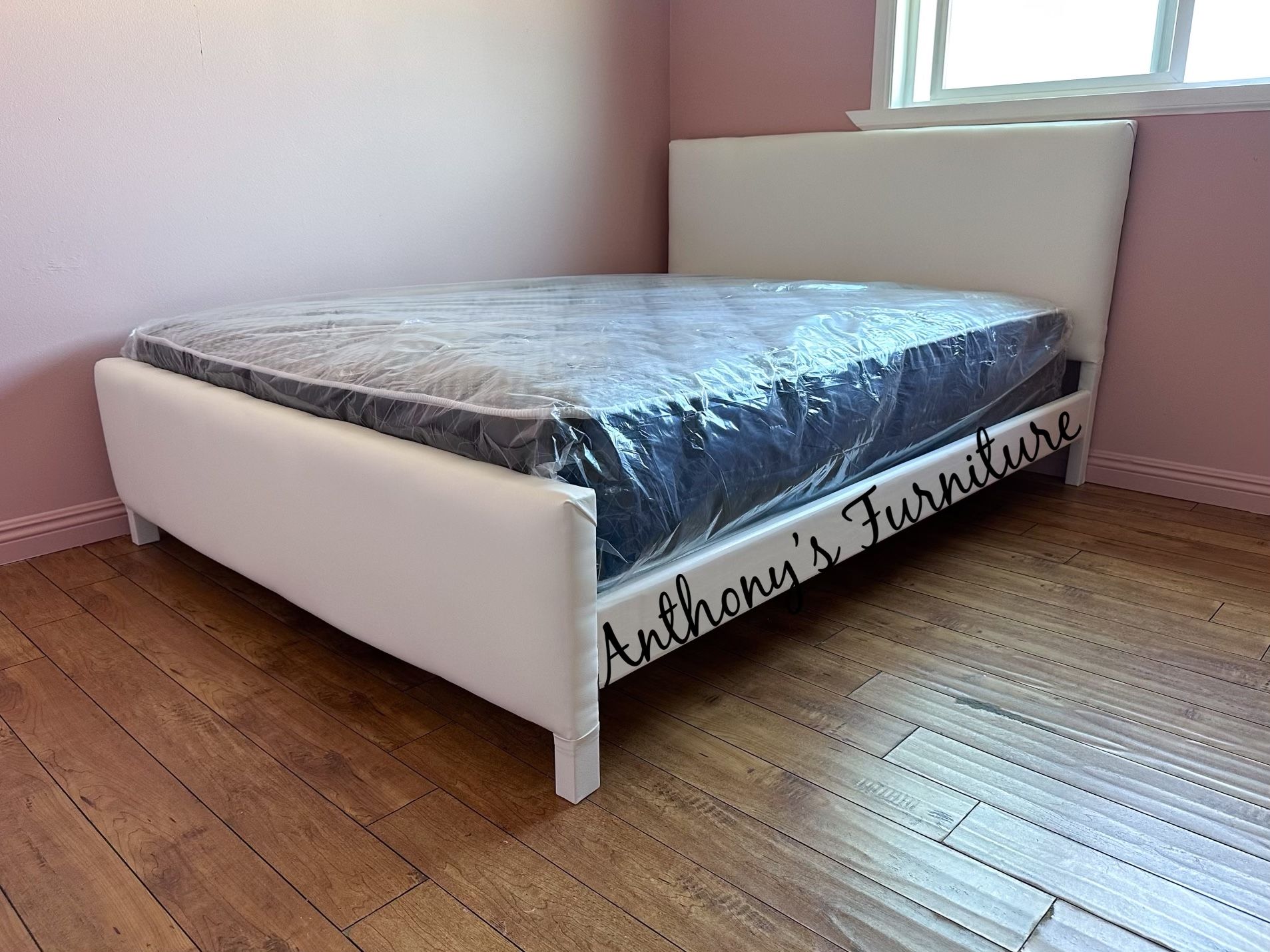 White Queen Bed Nd Bamboo Mattress 