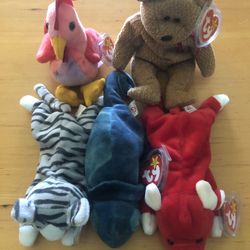 5 Ty Beanie Babies Lot