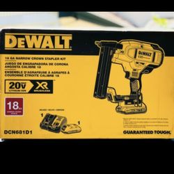 DEWALT
20V MAX XR Lithium-Ion Cordless 18-Gauge Narrow Crown Stapler Kit with 2.0Ah Battery, Charger and Contractor Bag