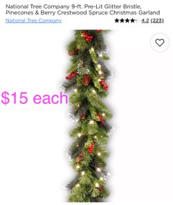 9-ft Pre-Lit Christmas Garland