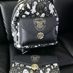 Loungefly Harry Potter Magical Elements Mini Backpack - Black/Gold/White