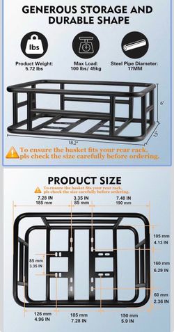 Rack bike basket