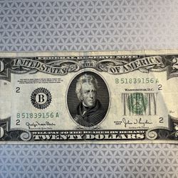 Vintage U.S. Coin & Currency Lot – Silver Coins, Peace Dollar, 1950s $20 Bill & More