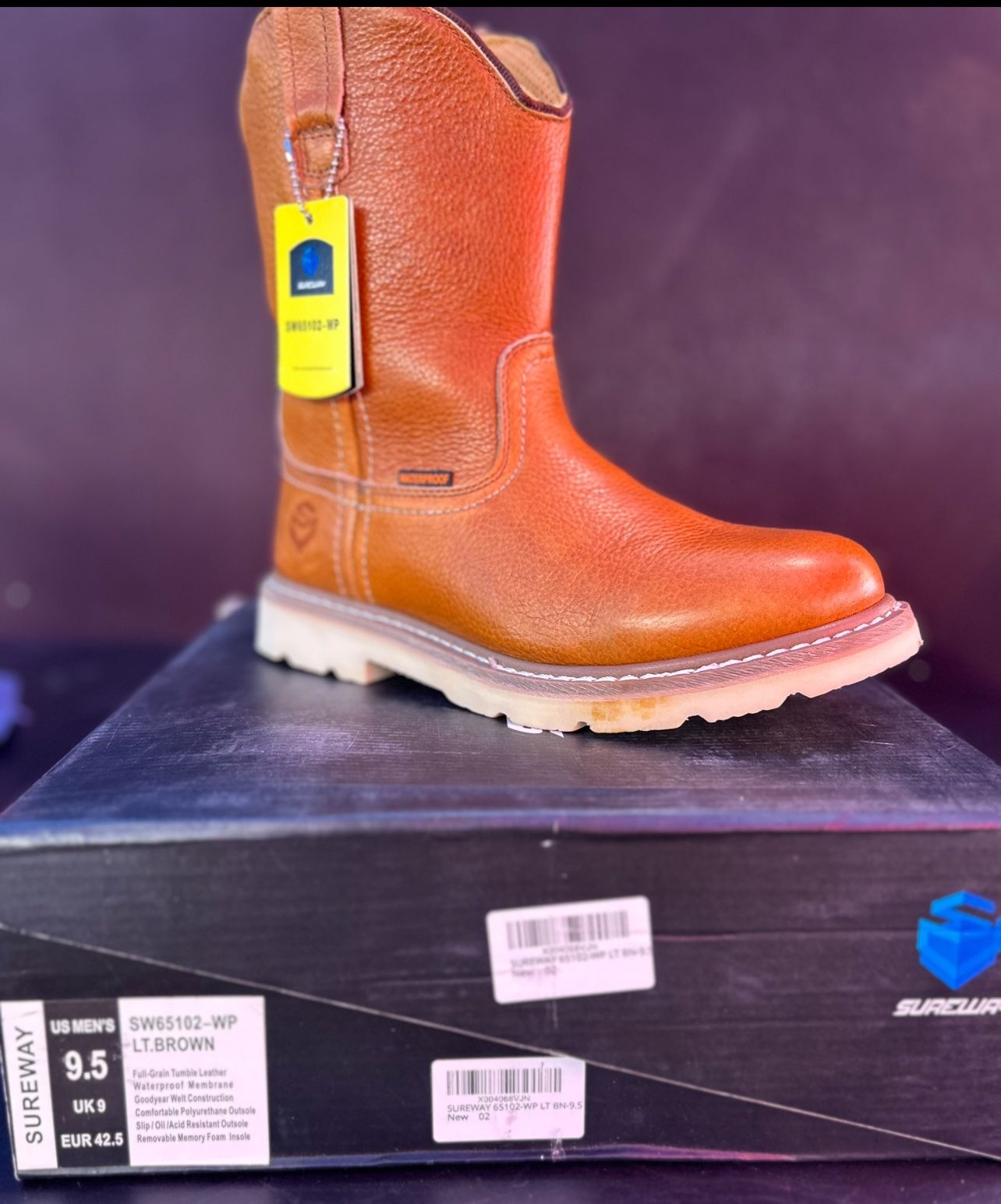 SUREWAY STEEL TOE WORK BOOTS 