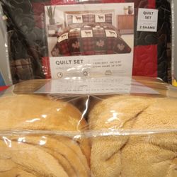 King 3 Pc Quilt Set + 4pc
Velvet Sheet Set 