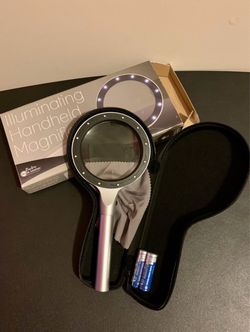 Zadro LED Illuminated Handheld Magnifier 2.5X + 5X- Brand New in Box - Gift for Seniors Reading