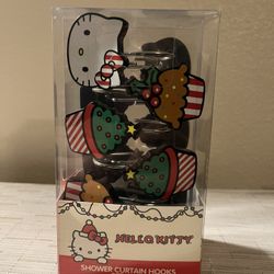 Hello Kitty Christmas Shower Curtain Hooks