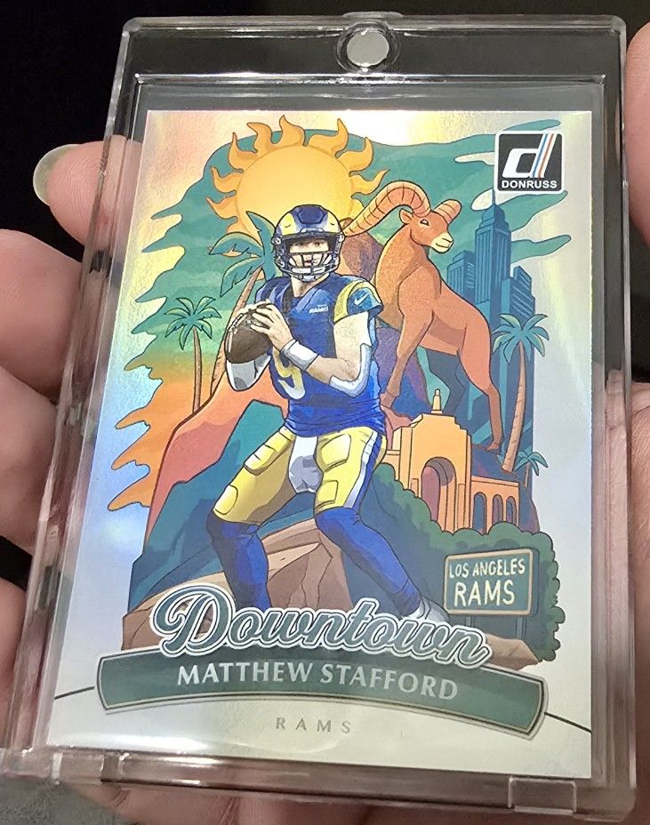 2025 Panini Donruss Matthew Stafford DOWNTOWN #6 Los Angeles Rams Case Hit! MVP!