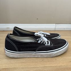 Vans The Authentic Black White Size 12
