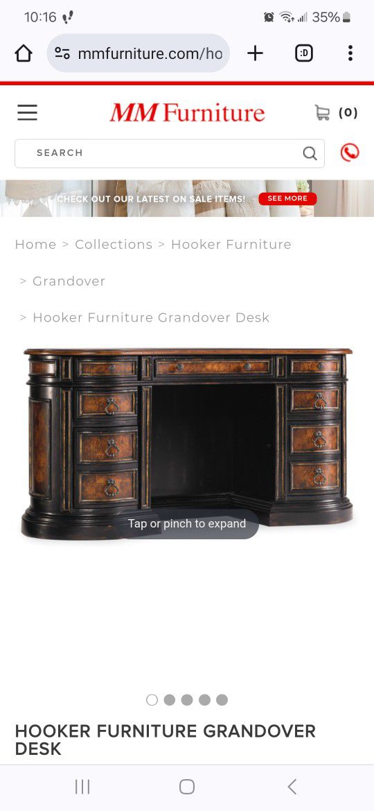 Hooker Furniture Grandover Desk