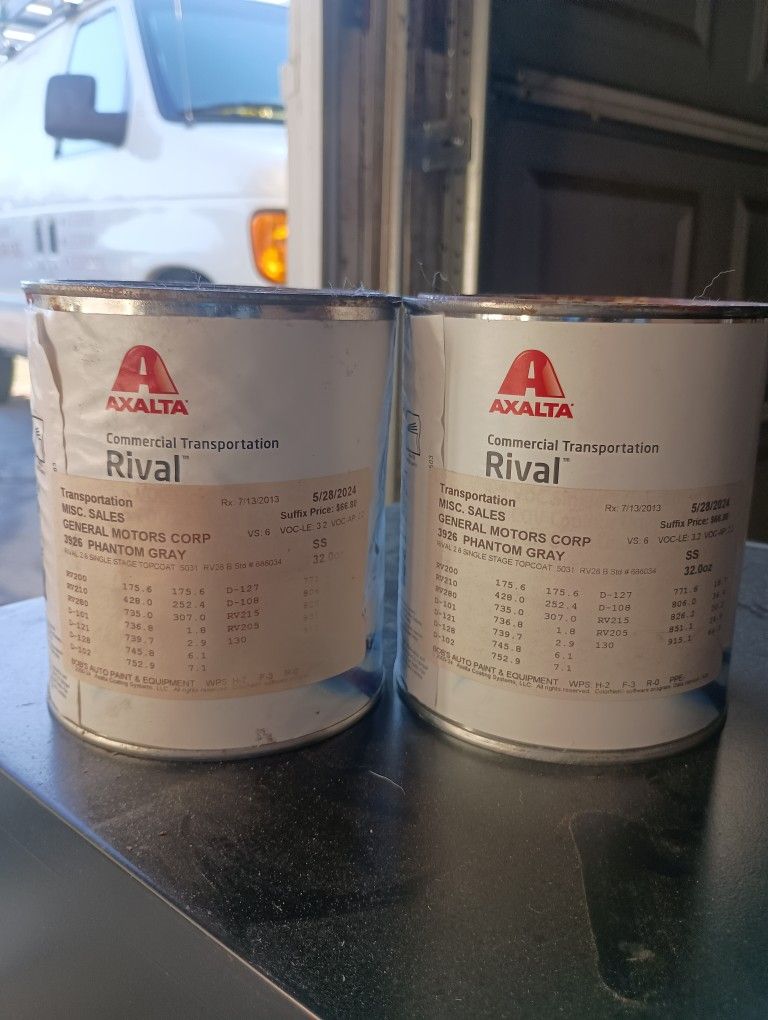 2 Commerical Transpartation Rival Car Paint Phantom Gray 1 Quart