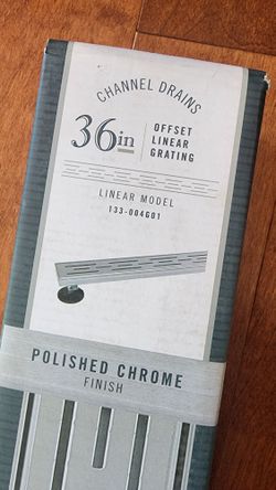 36 Inch Linear Channel Drain Shower Chrome