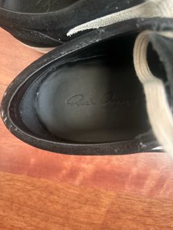 Rick Owens Black Suede Sneakers