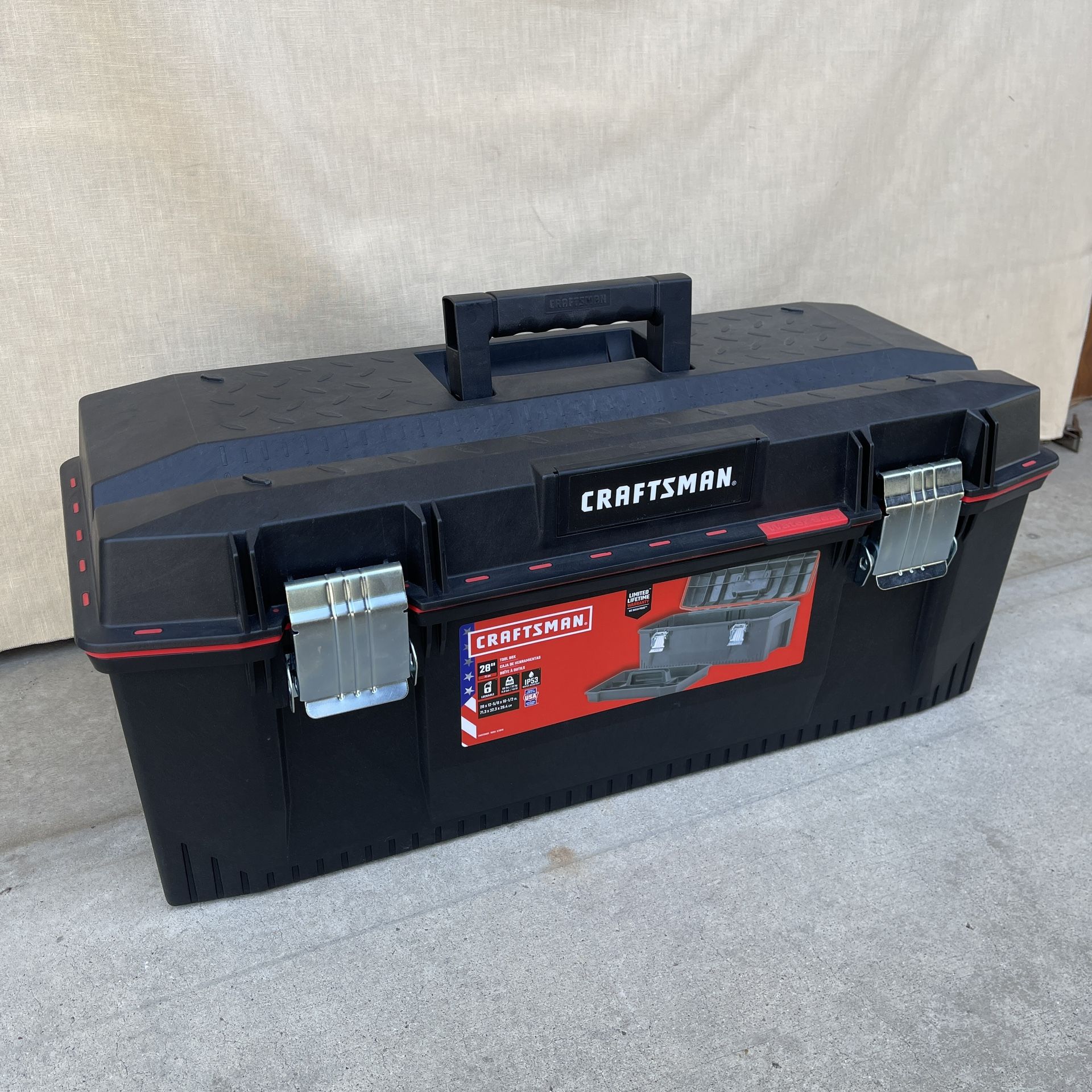 (New) CRAFTSMAN 28” WATER TIGHT TOOL BOX