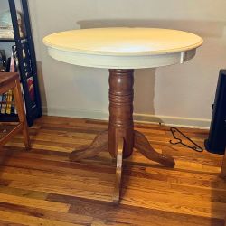 High Pedestal Bistro Table - Wood