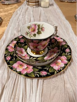 Royal Albert Provincial Flowers tea set, specifically the "Alberta Rose"