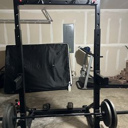 Squat Rack With Olympic Bar Trade For Lawn Equipment 