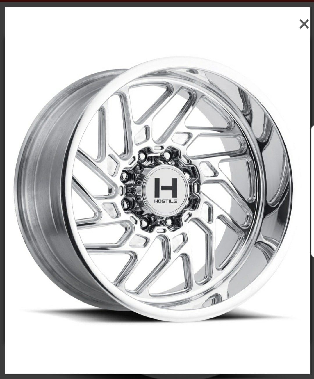 20x12 hostile h116 jigsaw chrome 8x170