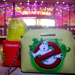 Halloween Steve Madden Hand Painted Ghostbusters Crossbody Bag