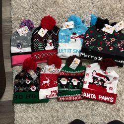 One Size Fits Most Christmas Beanies Hats Fun Light- 3 Stages 