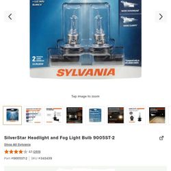 SilverStar Headlight and Fog Light Bulb 9005
