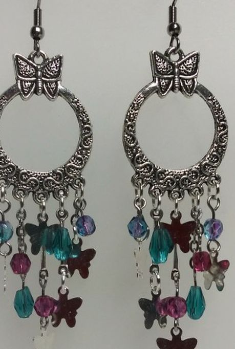 Handmade Butterfly Dangle Earrings